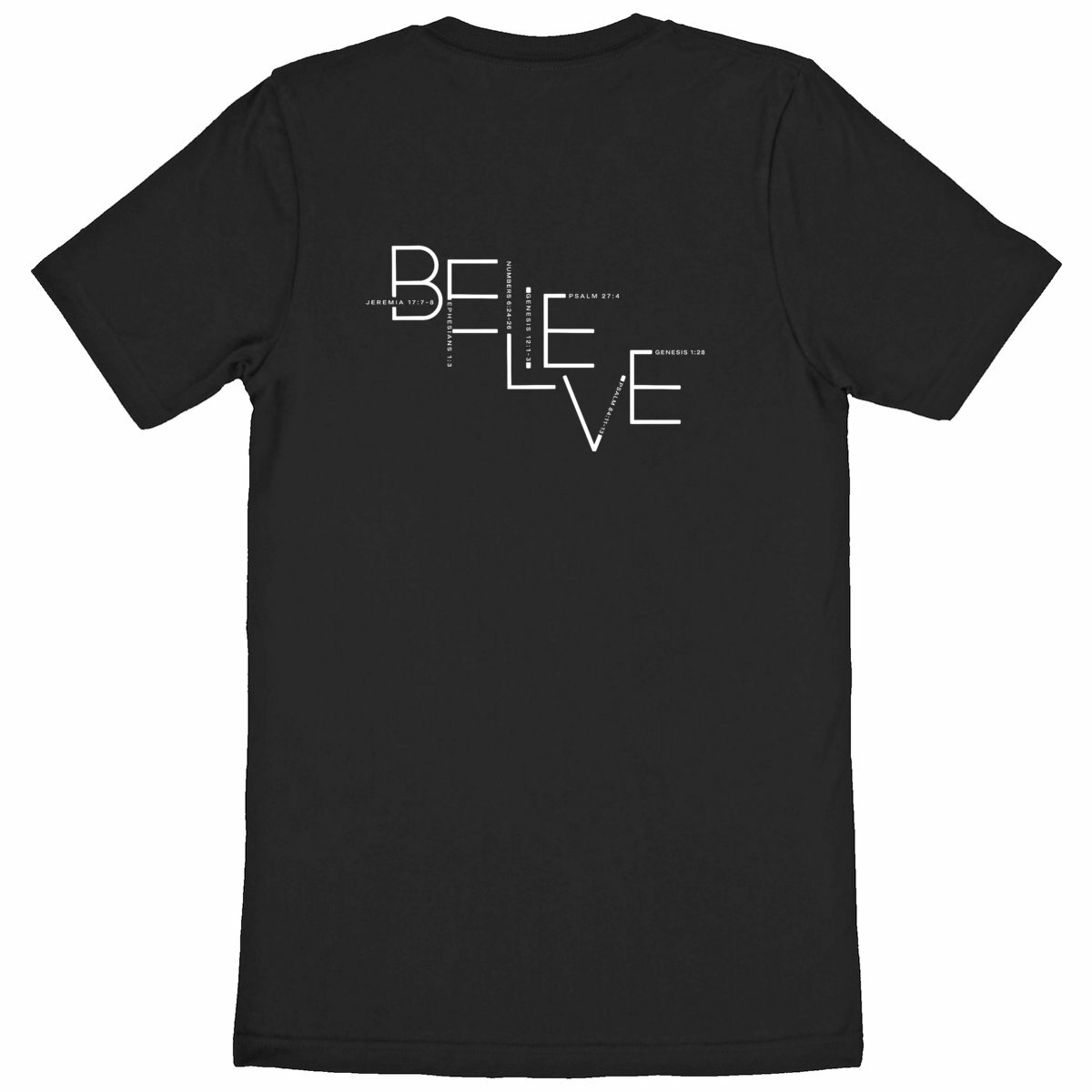 Image back Heavyweight Unisex t-shirt - Premium Plus BELIEVE