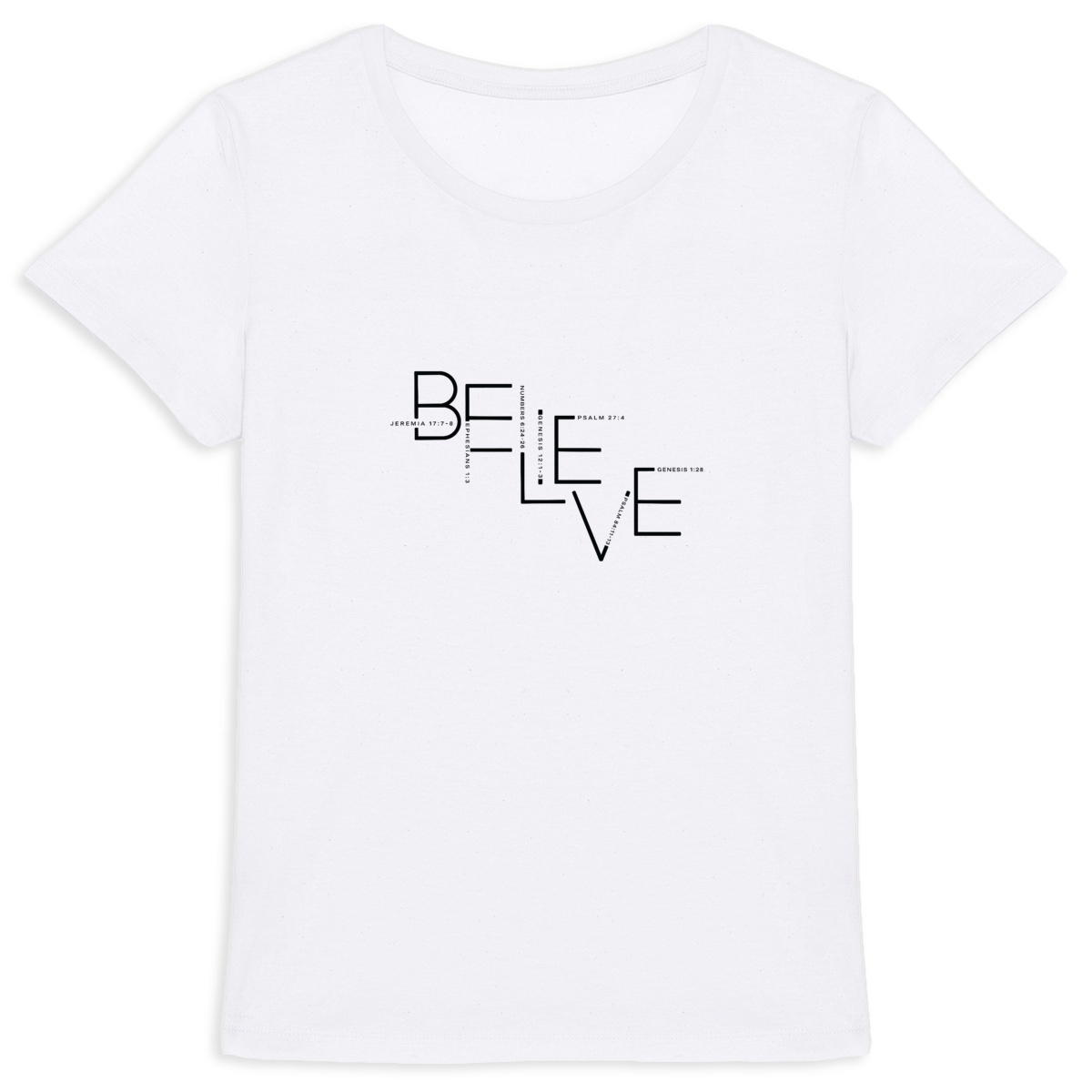Image back Women's t-shirt - Premium Plus BELIEVE