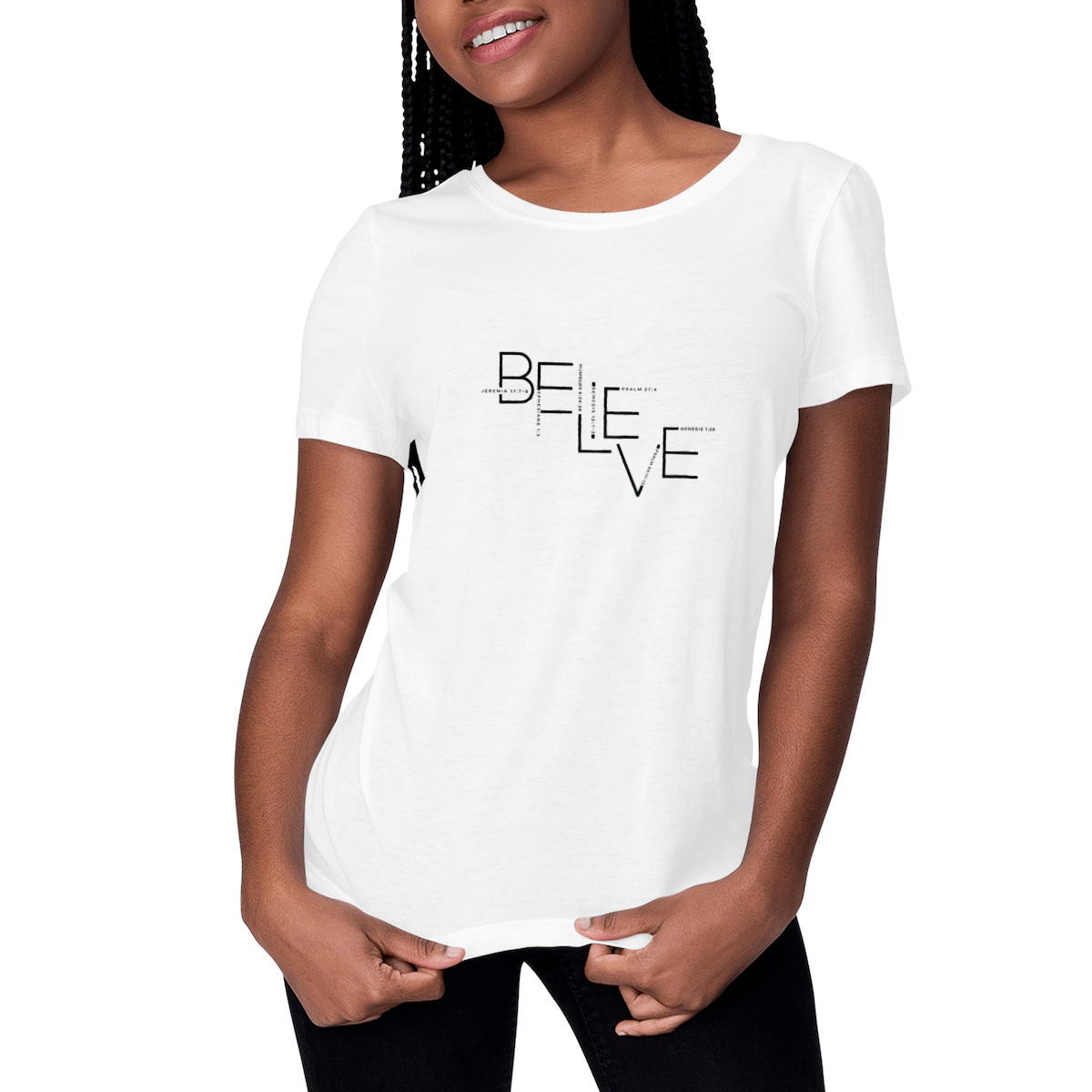 Image front Women's t-shirt - Premium Plus BELIEVE