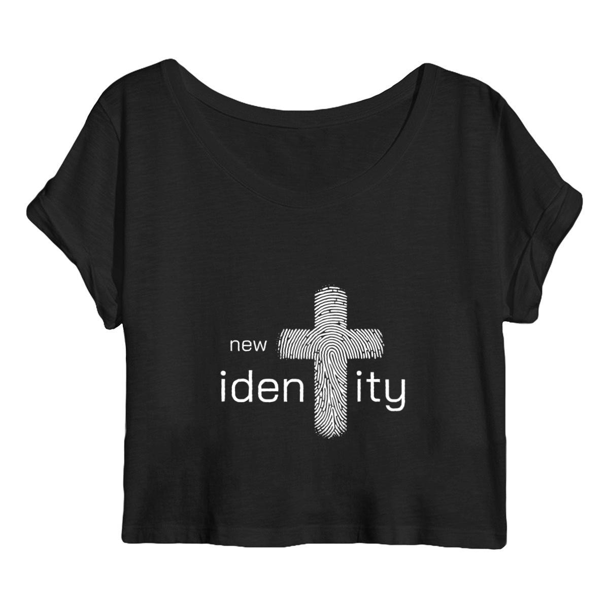 Image back Women's crop top Premium+ New Identity