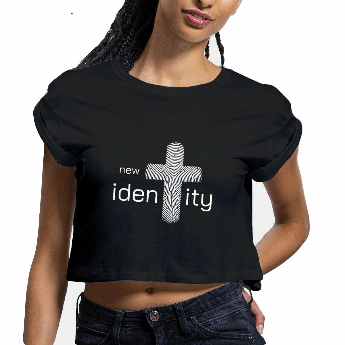 Image front Women's crop top Premium+ New Identity