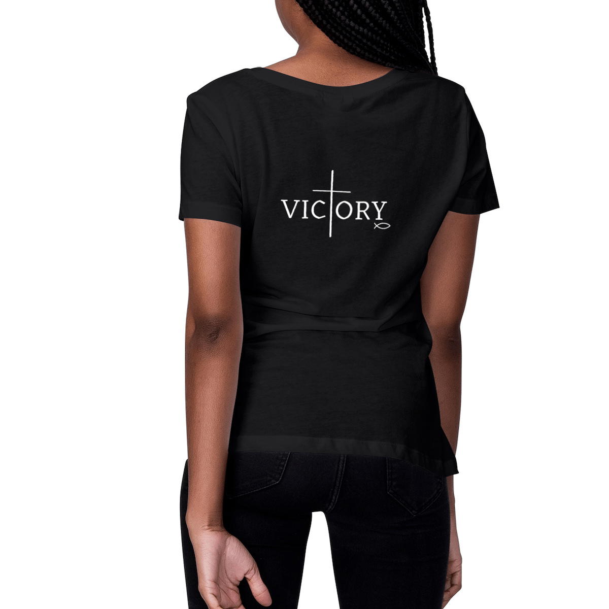 Image front Women's t-shirt Premium+ Victory back only