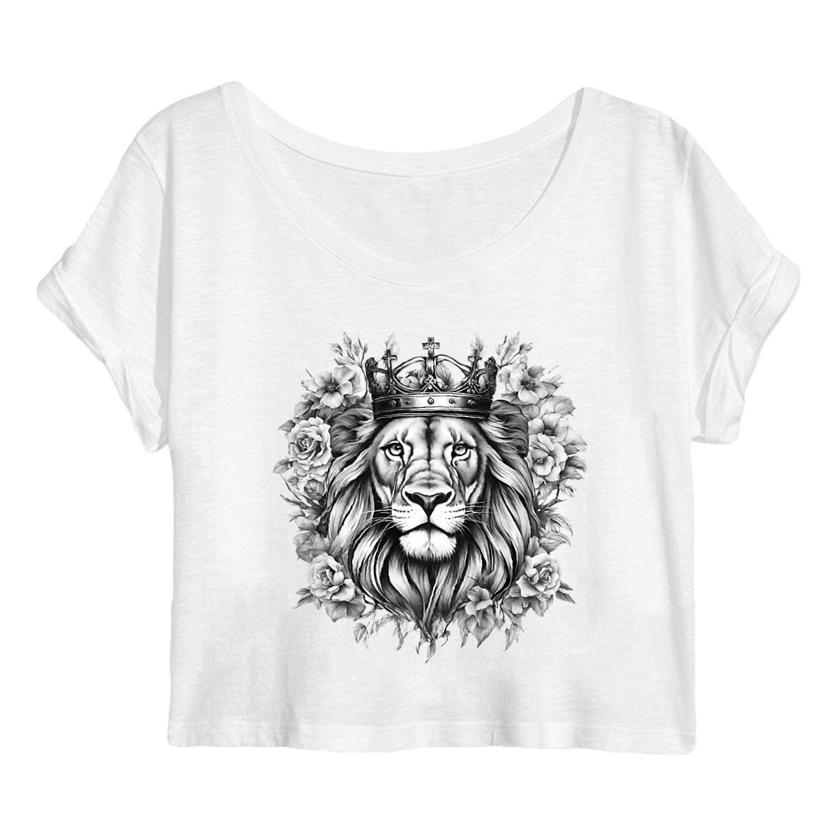 Image back Women's crop top "Strong Lion"