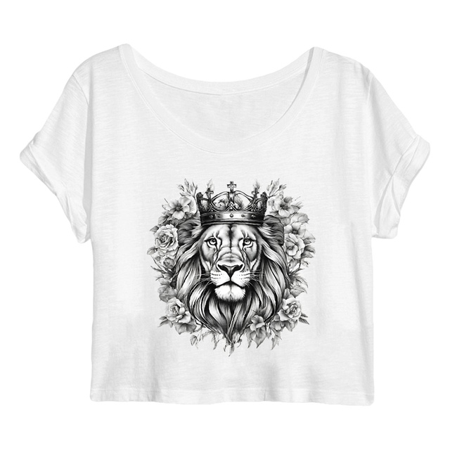 Image back Women's crop top "Strong Lion"