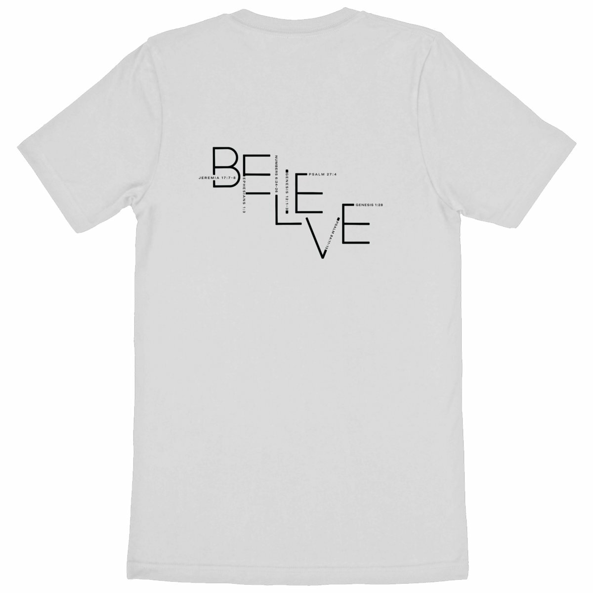Image back Heavyweight Unisex t-shirt - Premium Plus BELIEVE