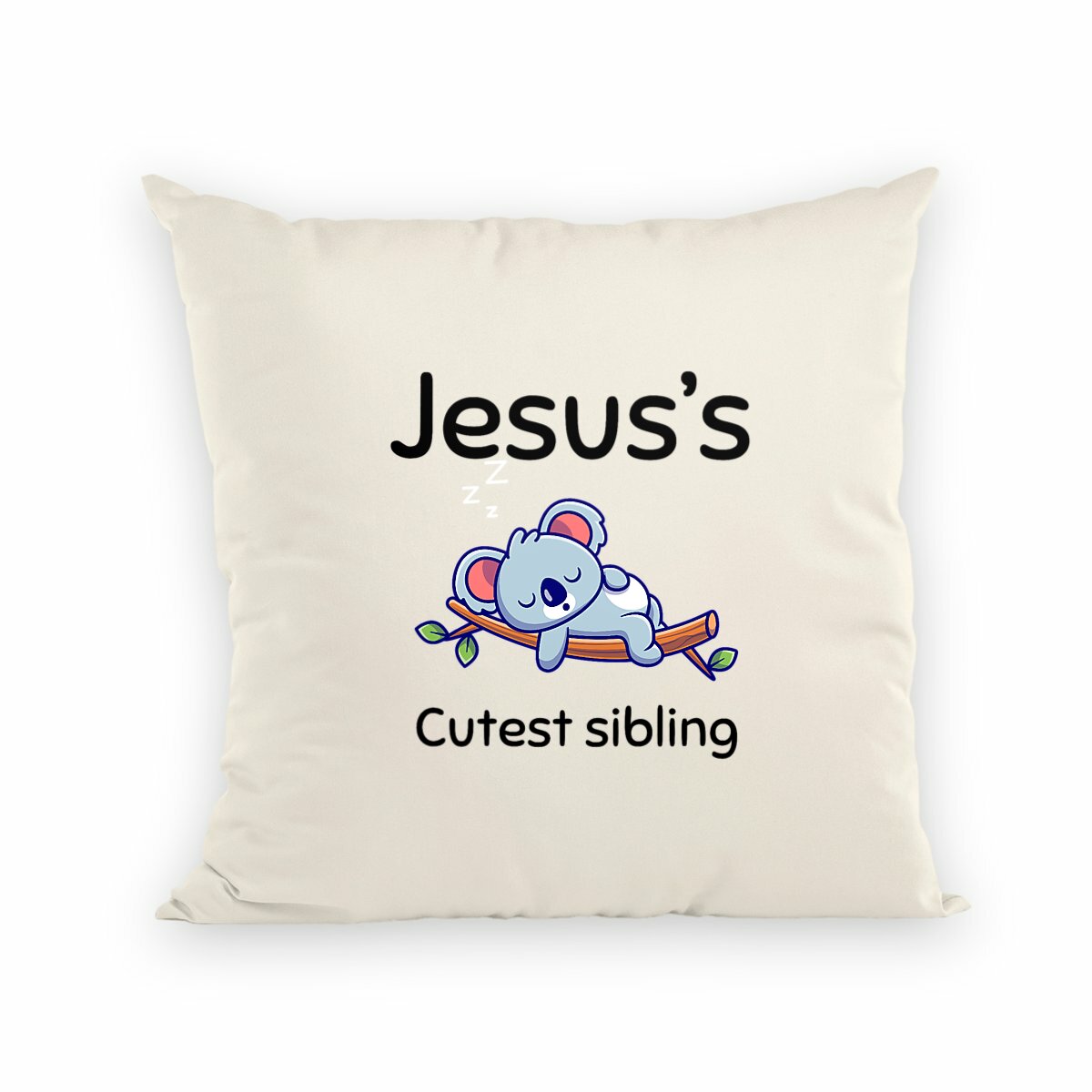 Image back Cushion Premium+ Jesus's cutest Sibling 
