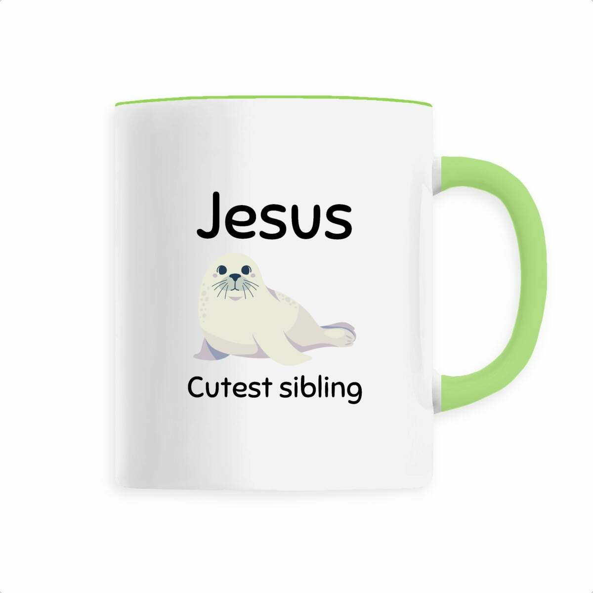 Image back Ceramic mug Premium Jesus's cutest Sibling 