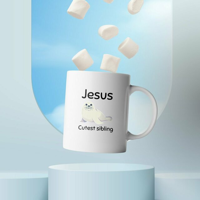 Image front Ceramic mug Premium Jesus's cutest Sibling 