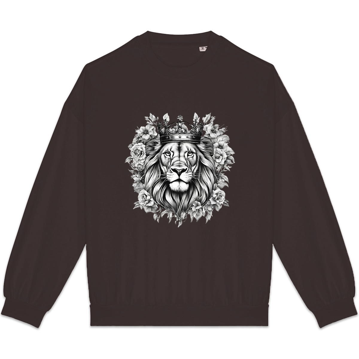 Image back Unisex sweat-shirt Made in Portugal "Strong Lion"