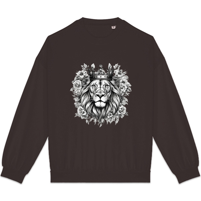 Image back Unisex sweat-shirt Made in Portugal "Strong Lion"