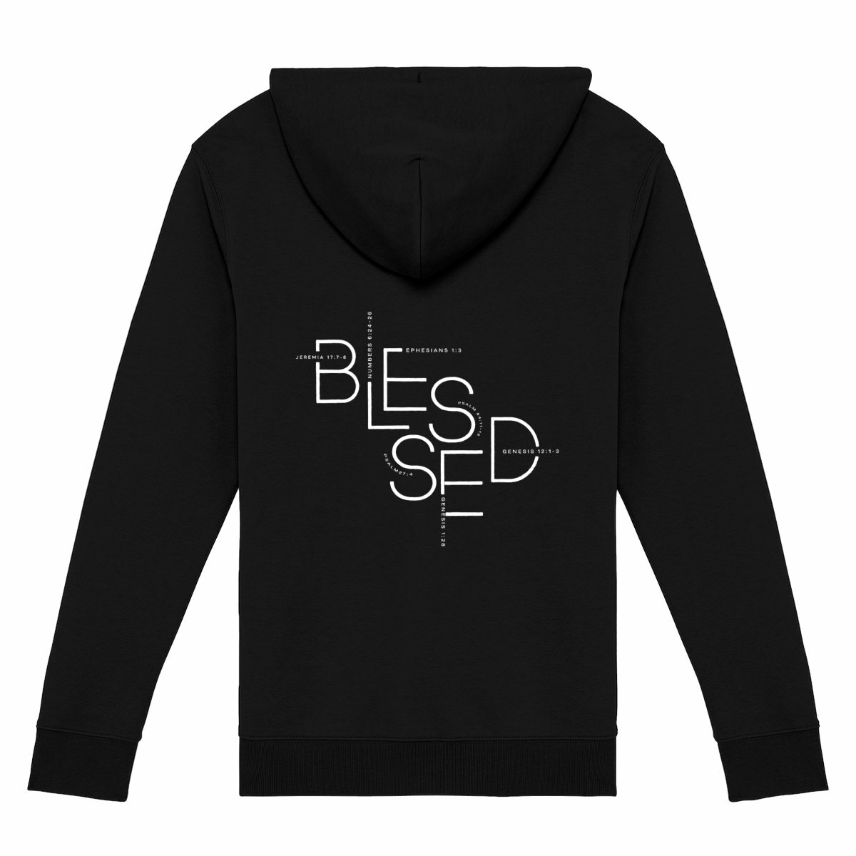 Image back Unisex Zip Hoodie - Premium Plus BLESSED