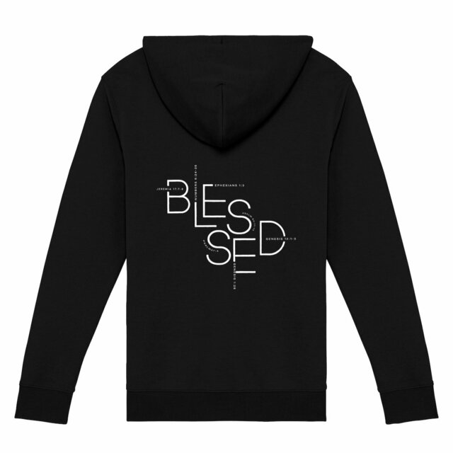 Image back Unisex Zip Hoodie - Premium Plus BLESSED