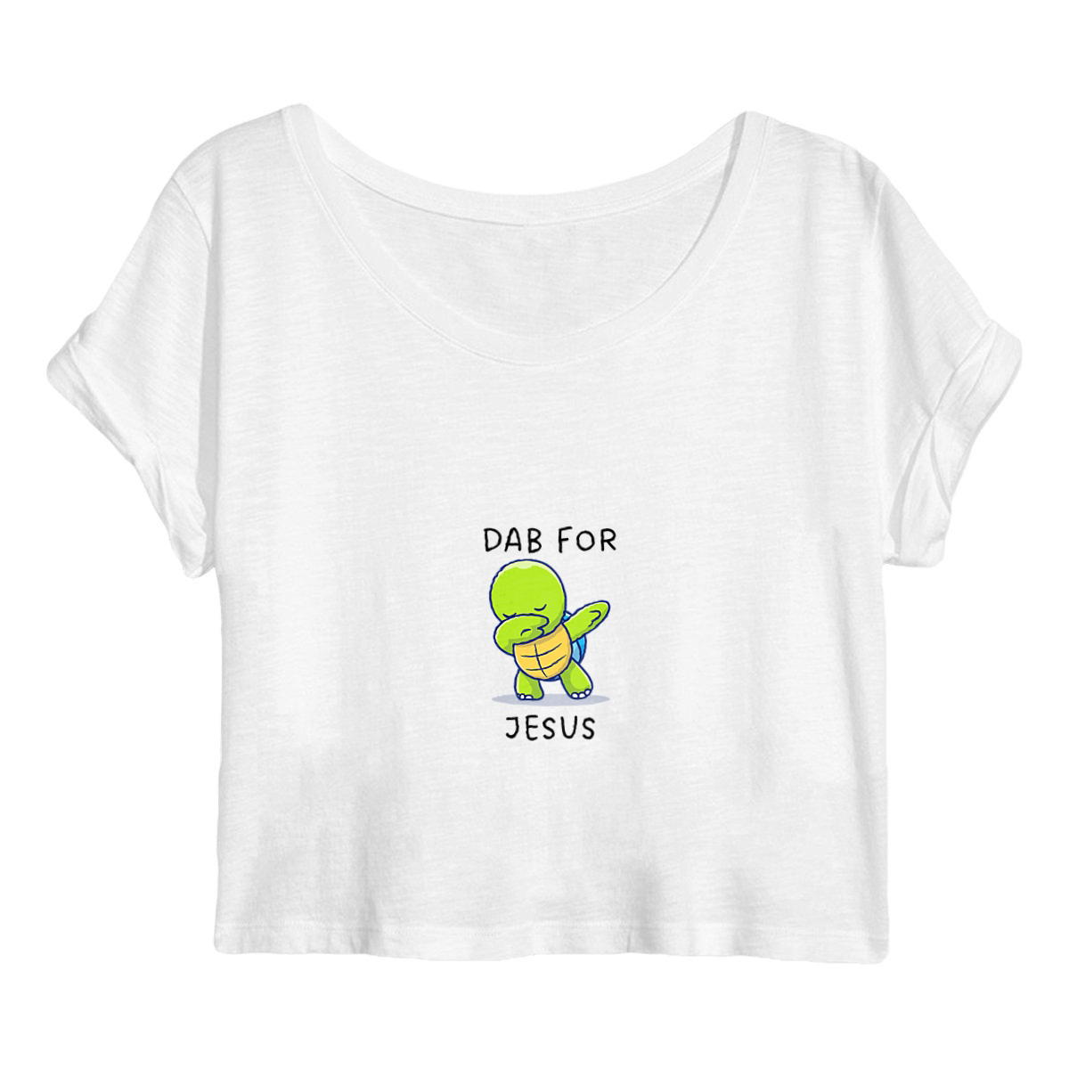 Image back Women's crop top premium+ Dab for Jesus
