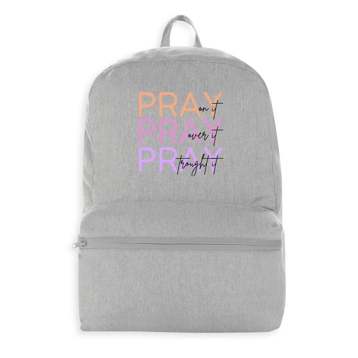 Image front 100% recycled backpack - Premium Plus Pray 3x