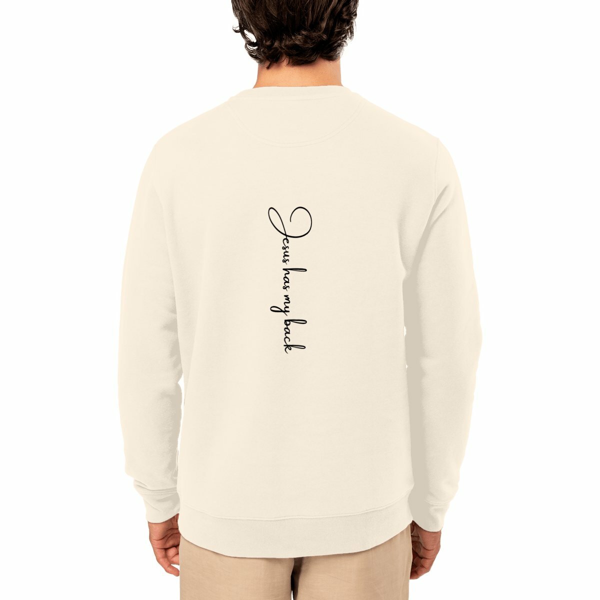 Image front Unisex sweat-shirt - Premium Plus Jesus has my back