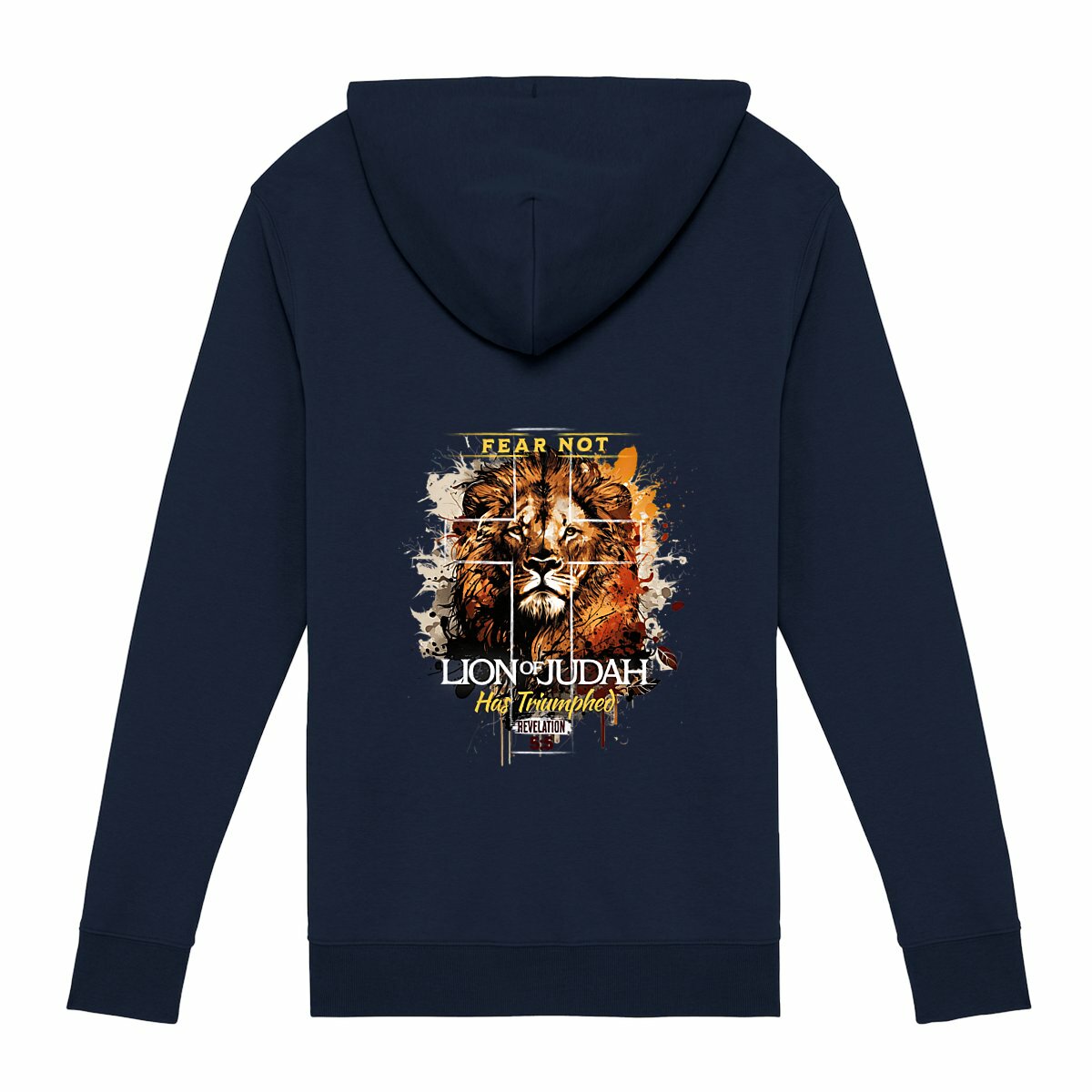 Image front Unisex Zip Hoodie Premium+ fear not lion of Judas