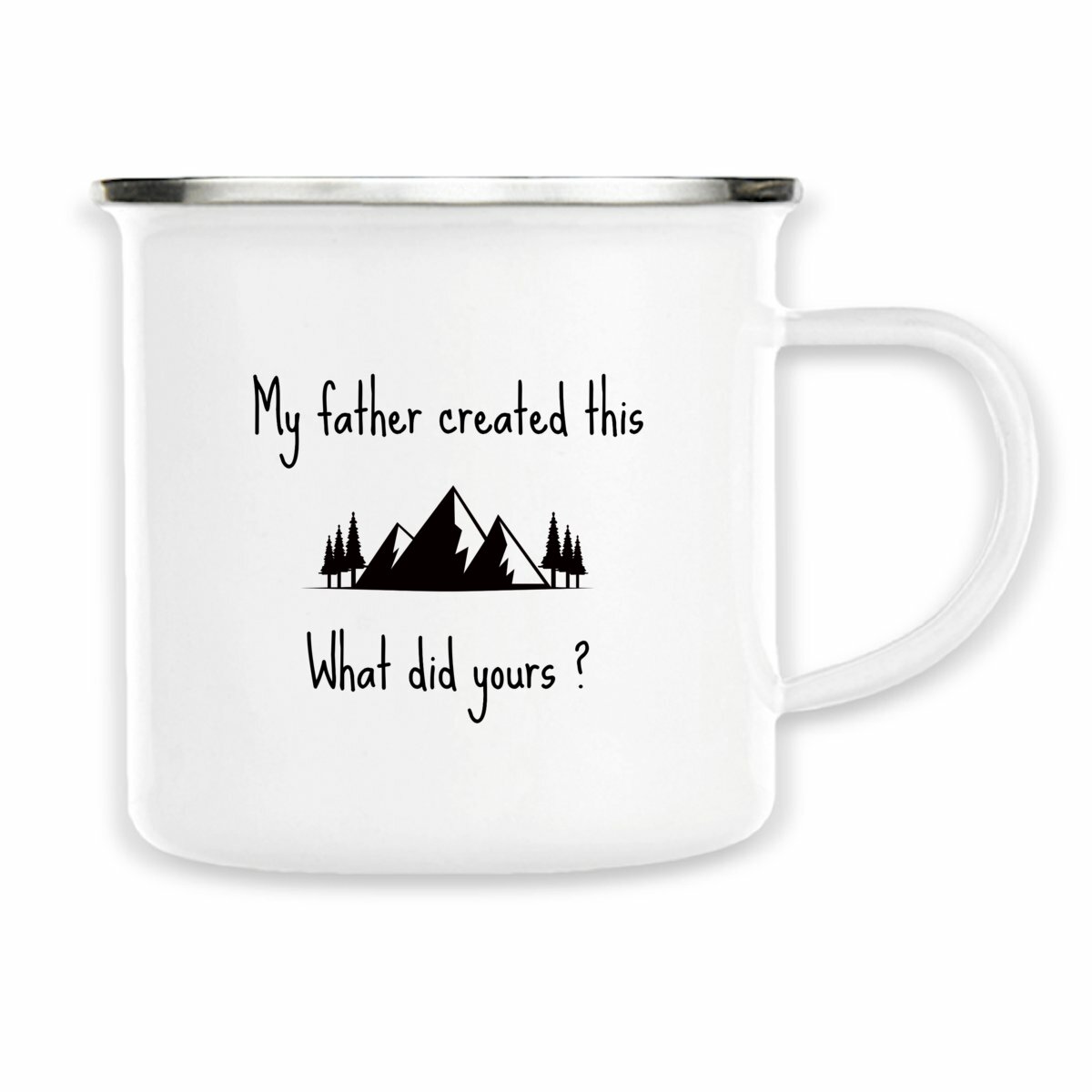 Image back Enamel mug Premium My father created this