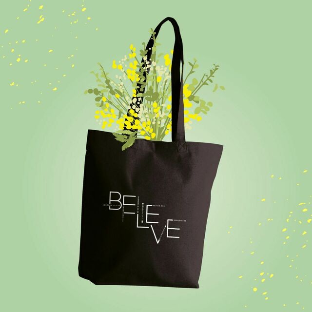 Image front Heavy totebag - Premium Plus BELIEVE