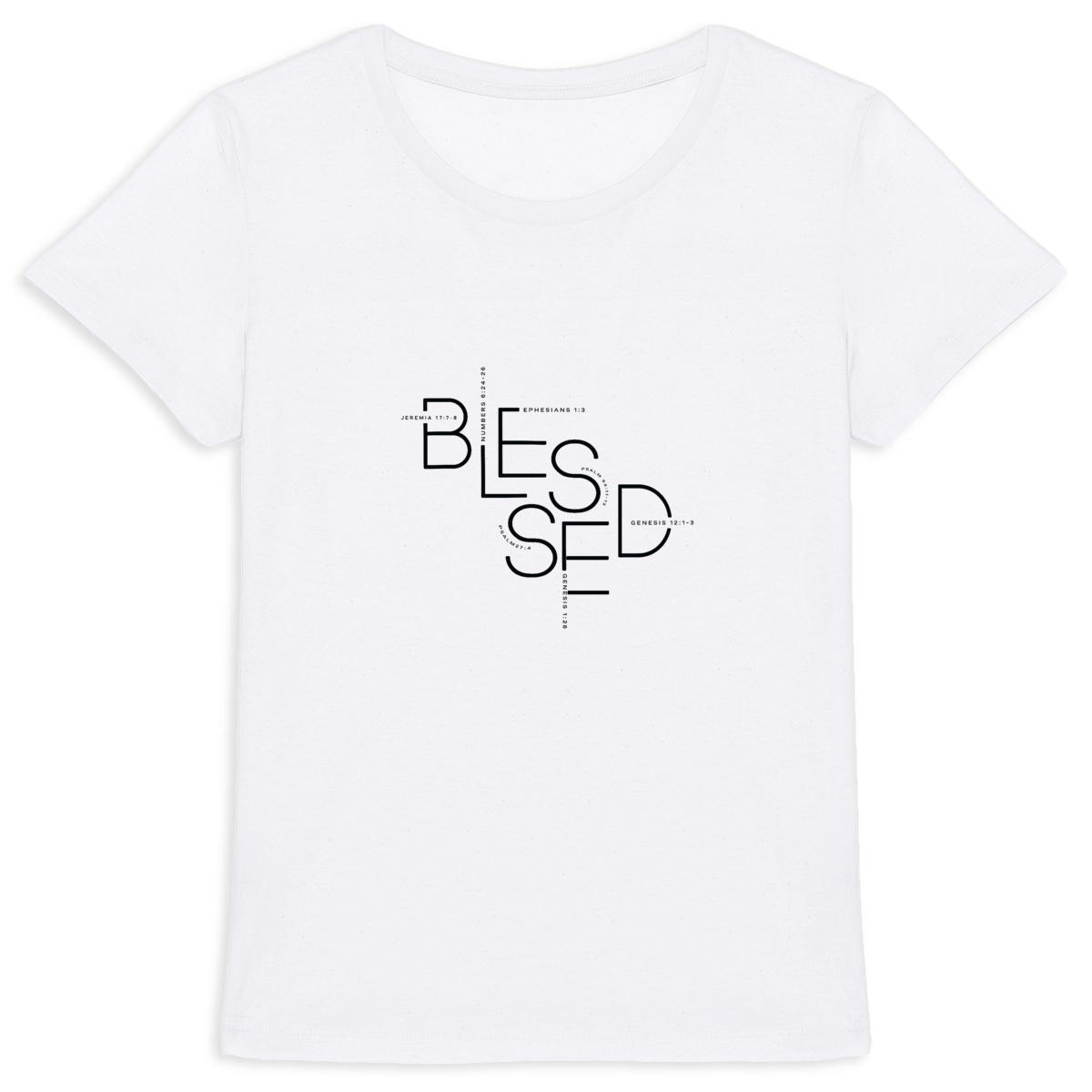 Image back Women's t-shirt - Premium Plus BLESSED