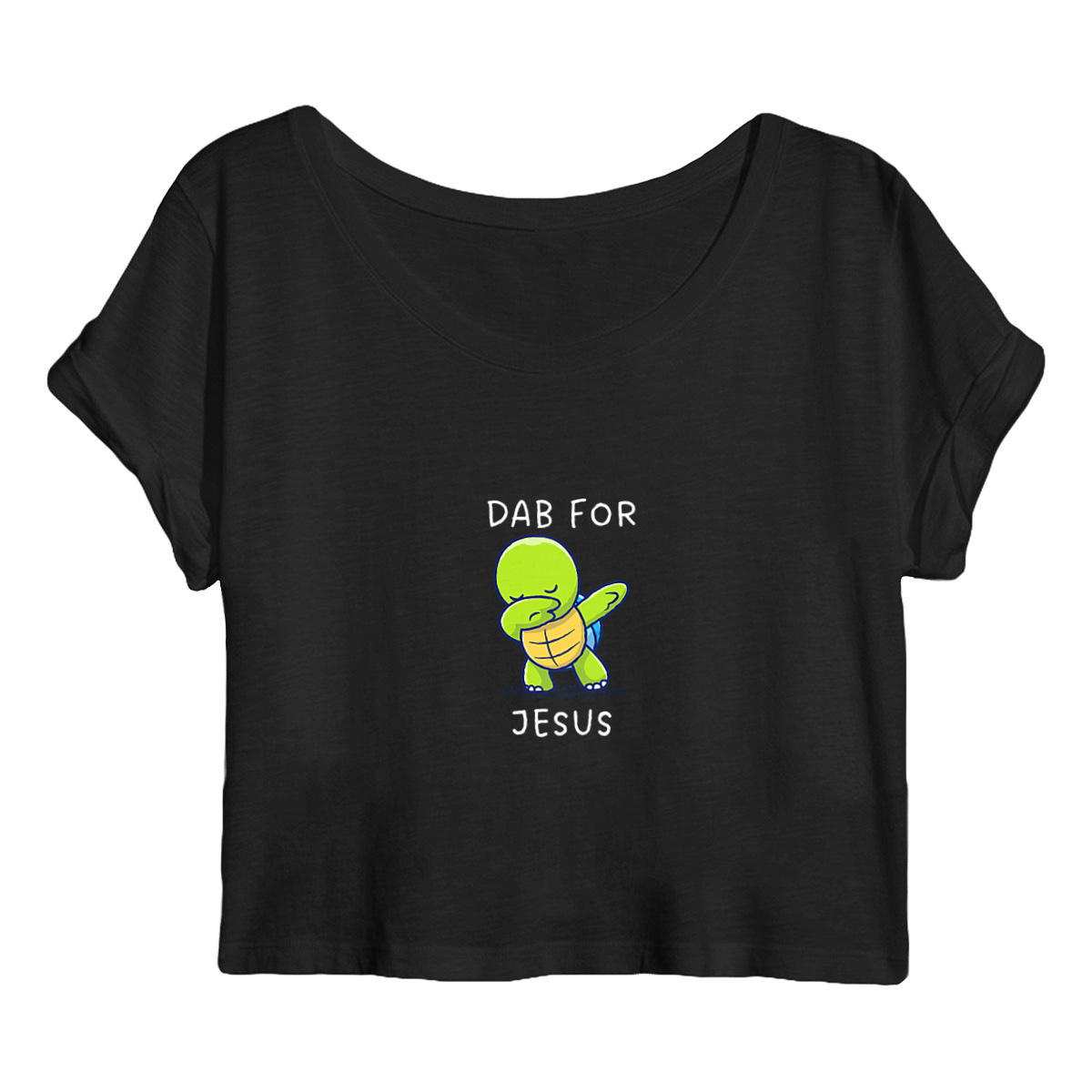 Image back Women's crop top premium+ Dab for Jesus