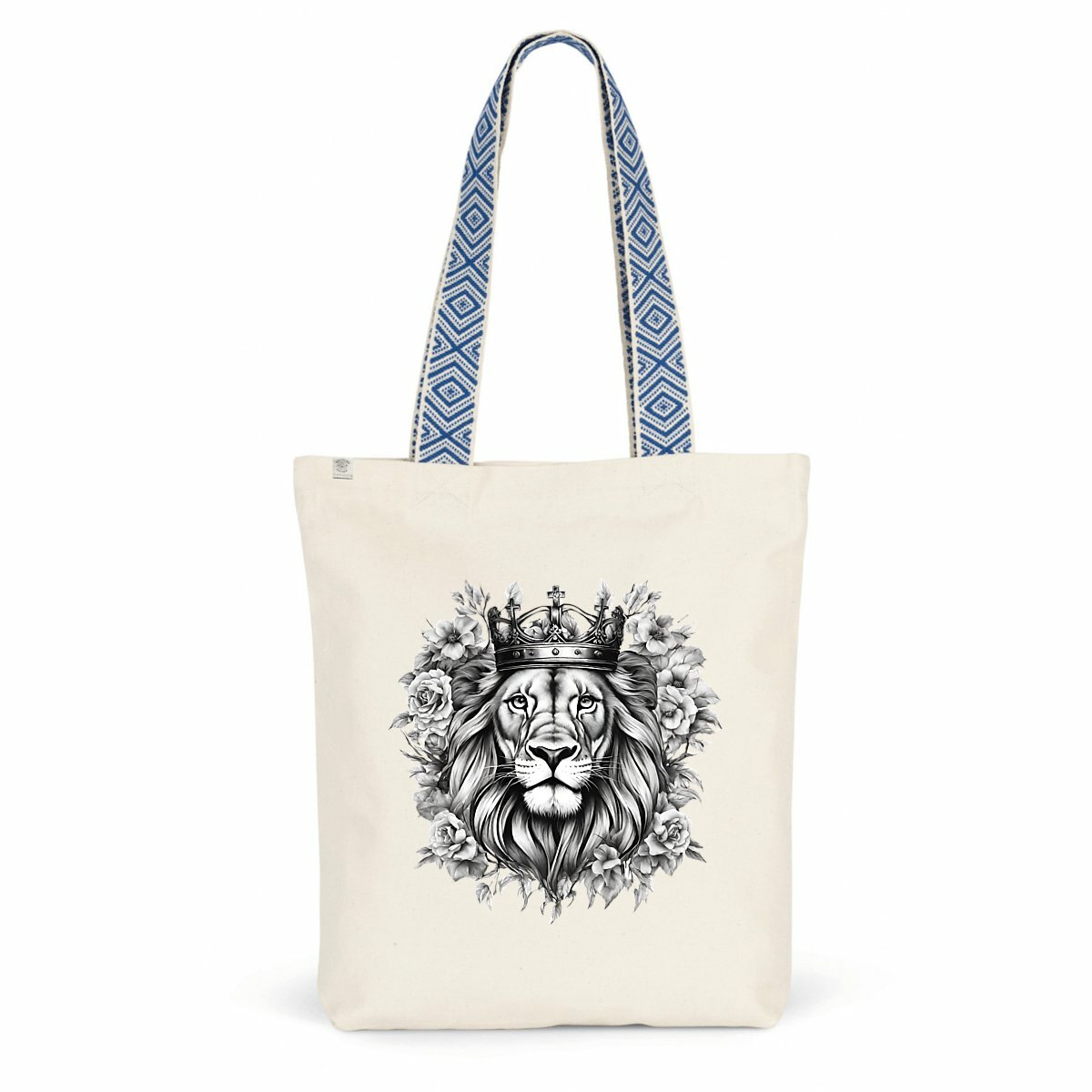 Image back Ethnic totebag "Strong Lion"
