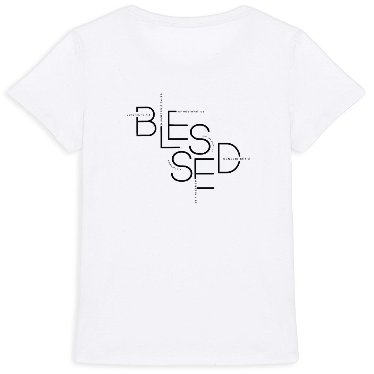 Image back Women's t-shirt - Premium Plus BLESSED