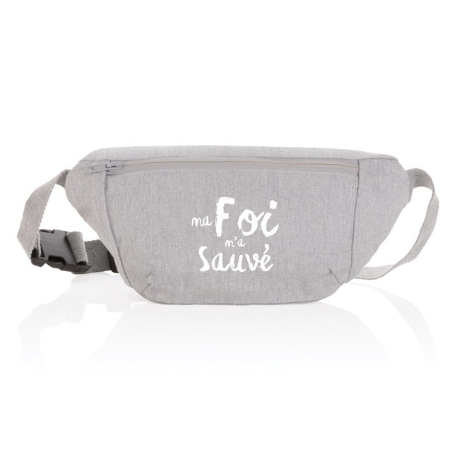 Image back canvas hip bag "ma foi m'a sauvé"
