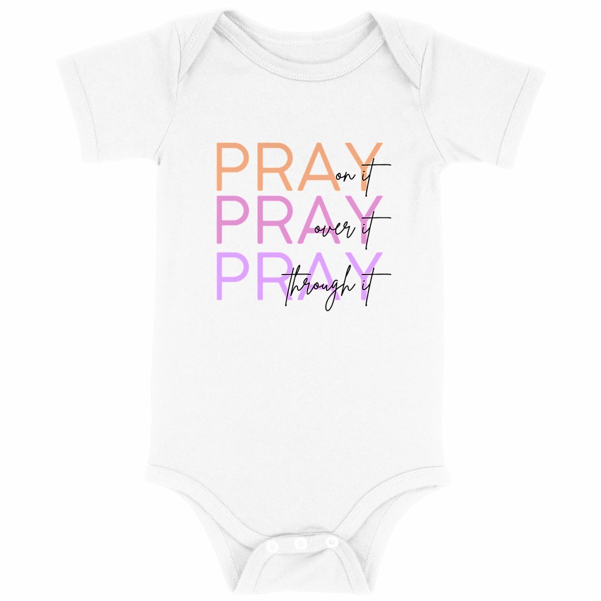Image back Baby Bodysuit - Premium Plus Pray 3x