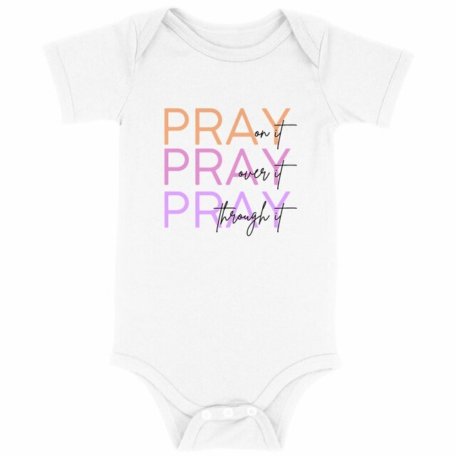 Image back Baby Bodysuit - Premium Plus Pray 3x