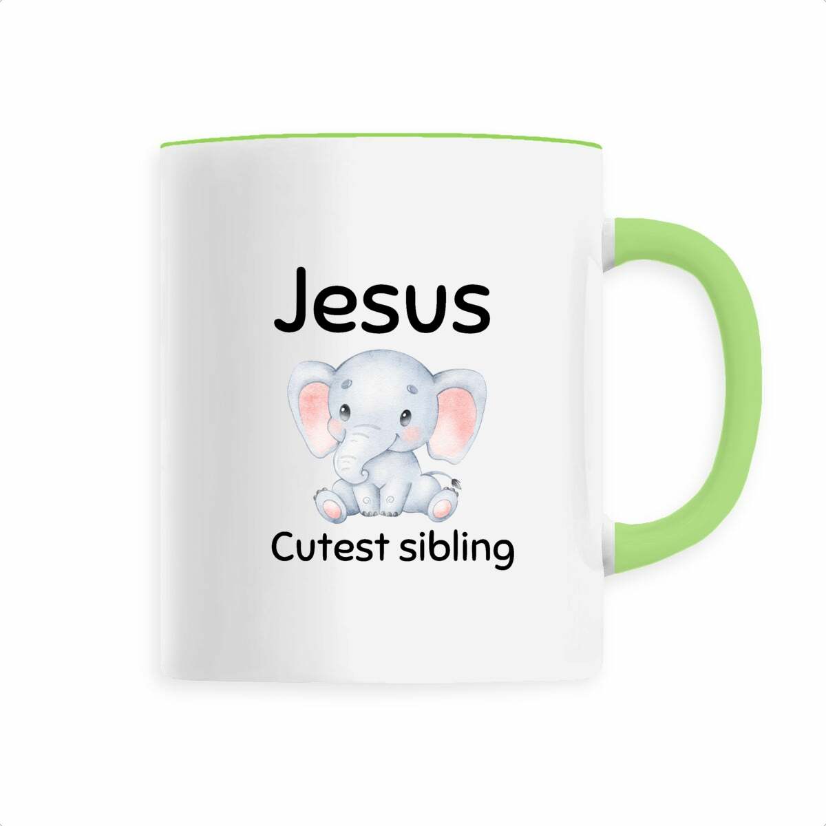 Image back Ceramic mug Premium Jesus's cutest Sibling 