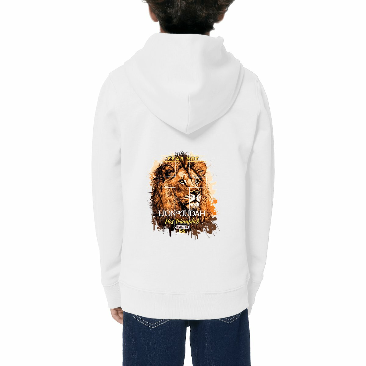 Image front Kids hoodie Premium fear not, lion of Judas