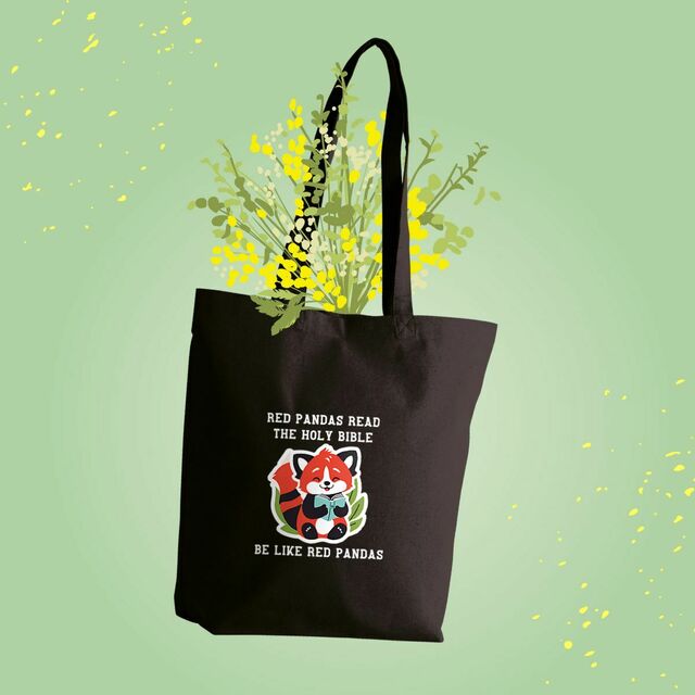 Image front Heavy totebag Premium+  Be like red pandas