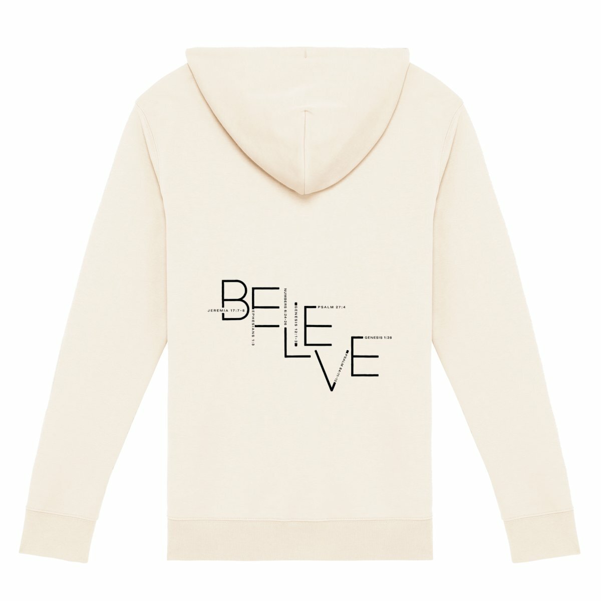 Image front Unisex Zip Hoodie - Premium Plus BELIEVE