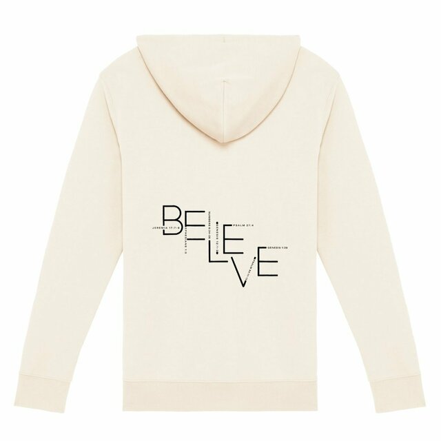 Image front Unisex Zip Hoodie - Premium Plus BELIEVE