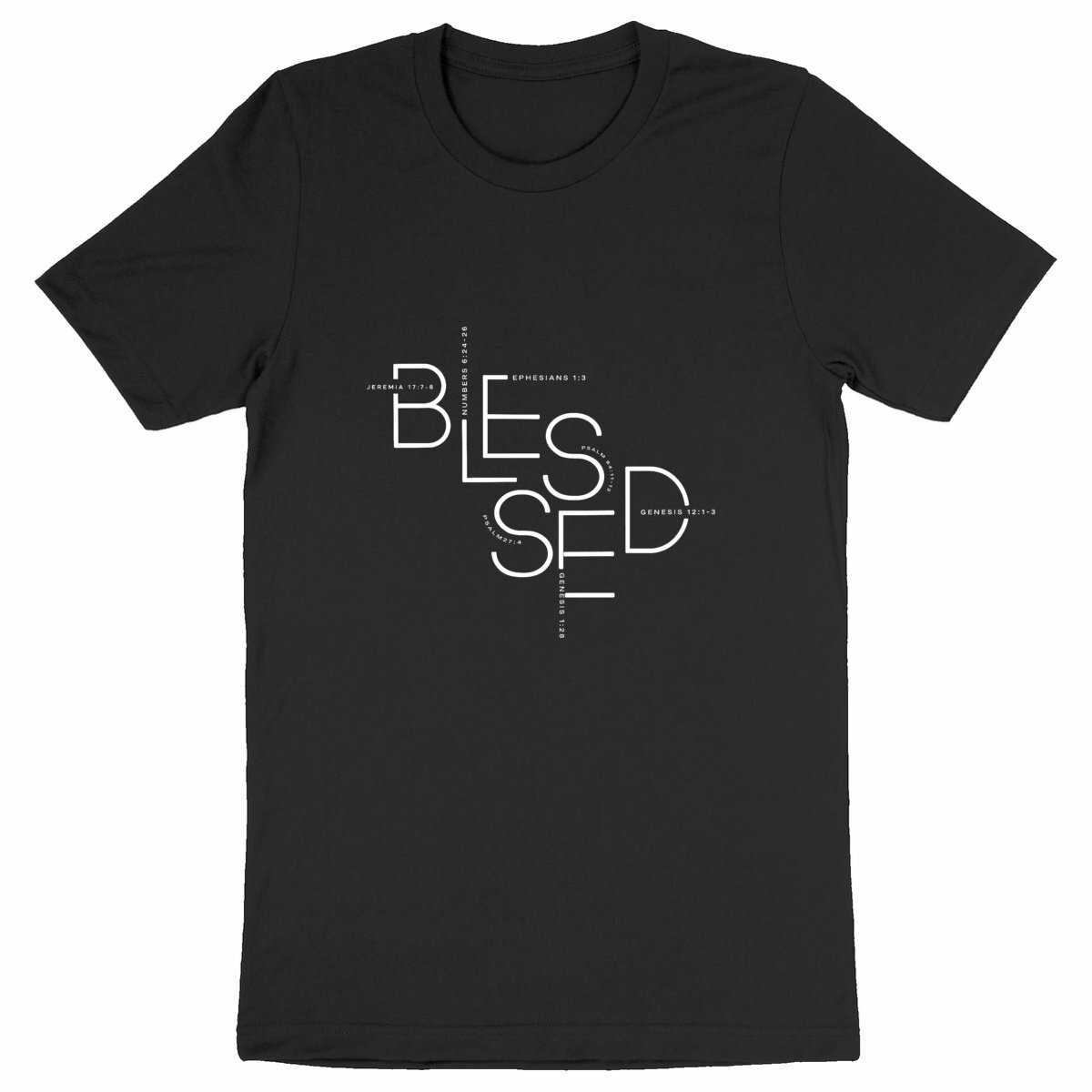 Image back Heavyweight Unisex t-shirt - Premium Plus BLESSED