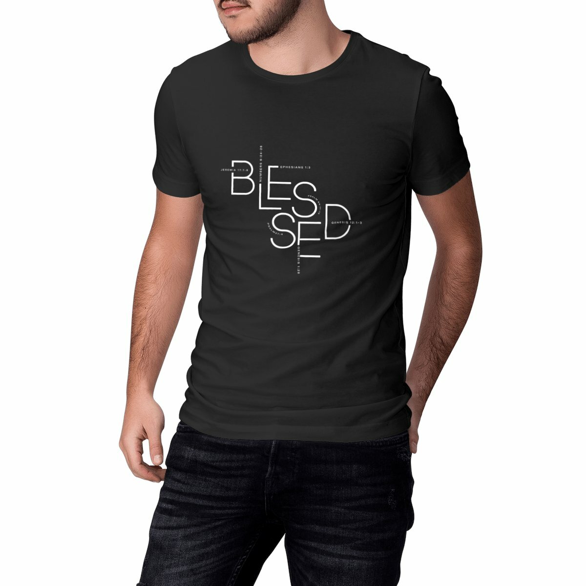 Image front Heavyweight Unisex t-shirt - Premium Plus BLESSED