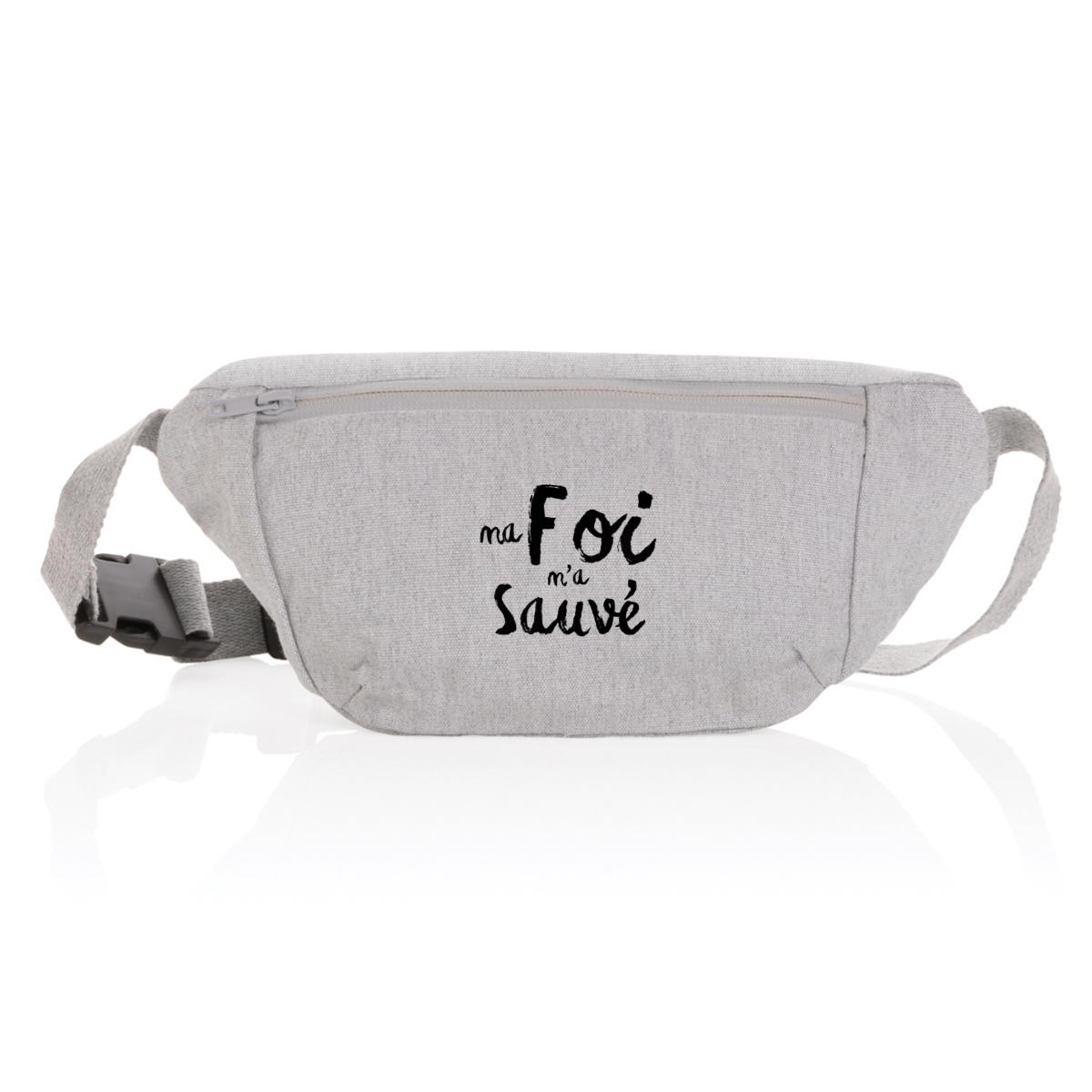 Image back canvas hip bag "ma foi m'a sauvé"