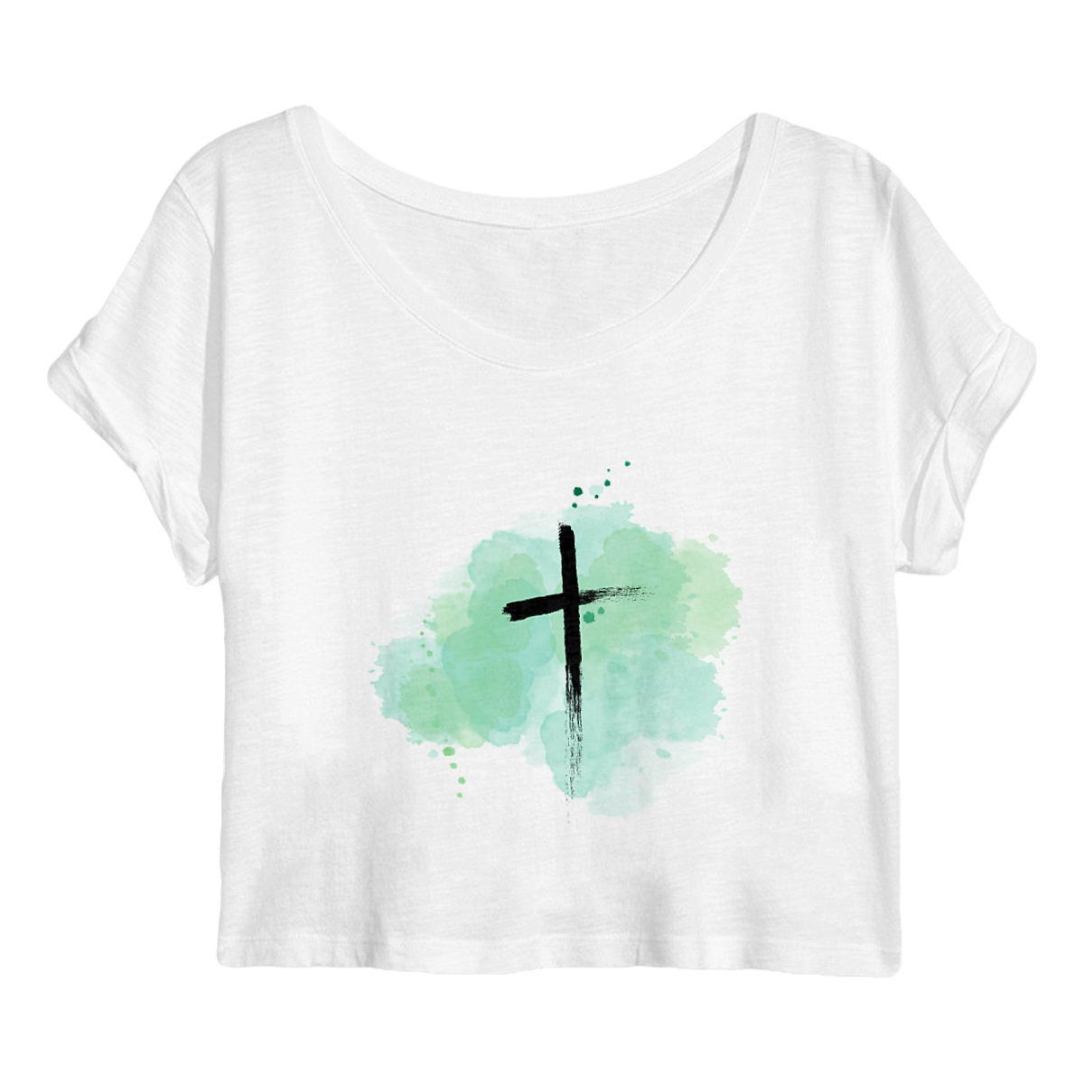 Image back Women's crop top "croix"