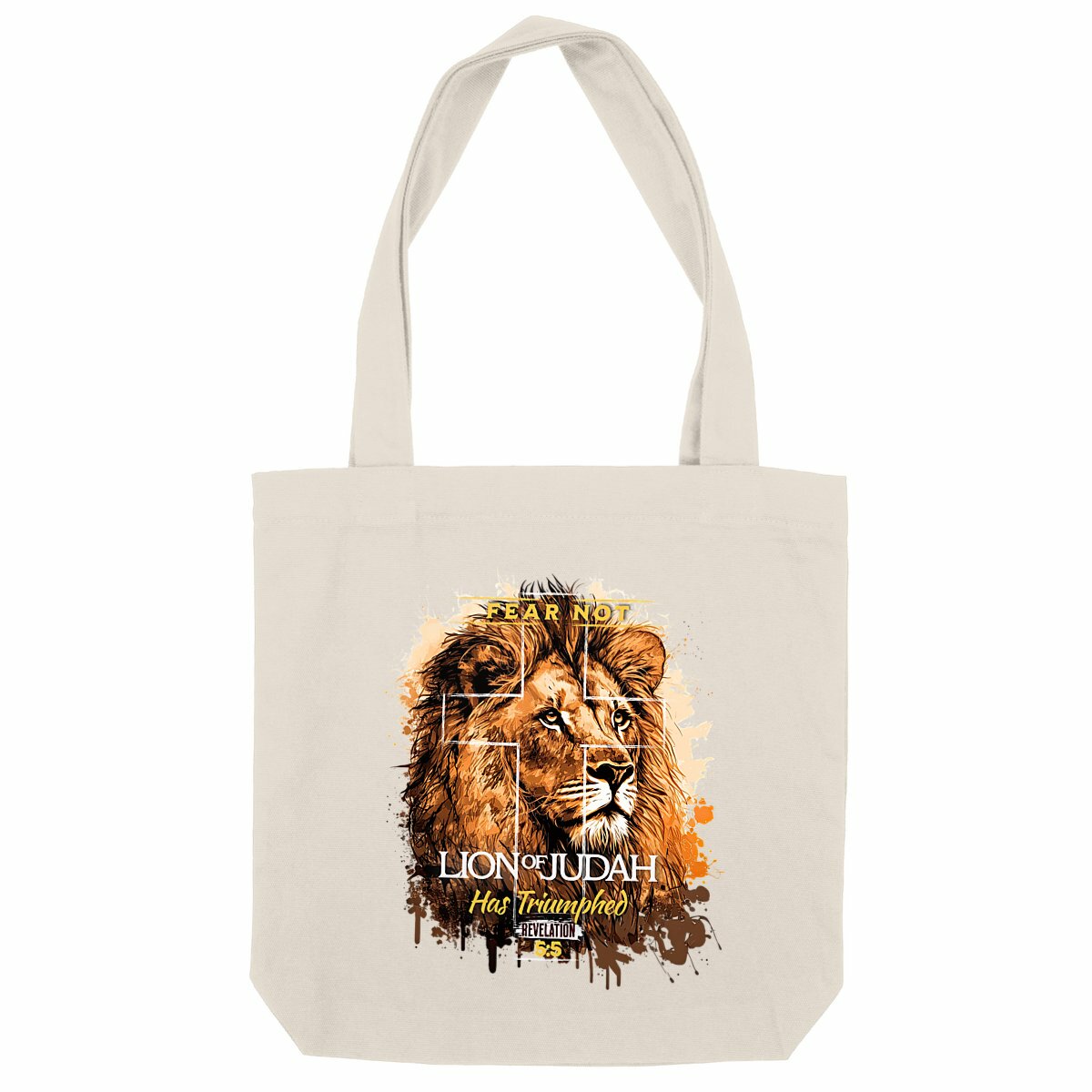 Image back Heavy totebag Premium+ fear not lion of Judas