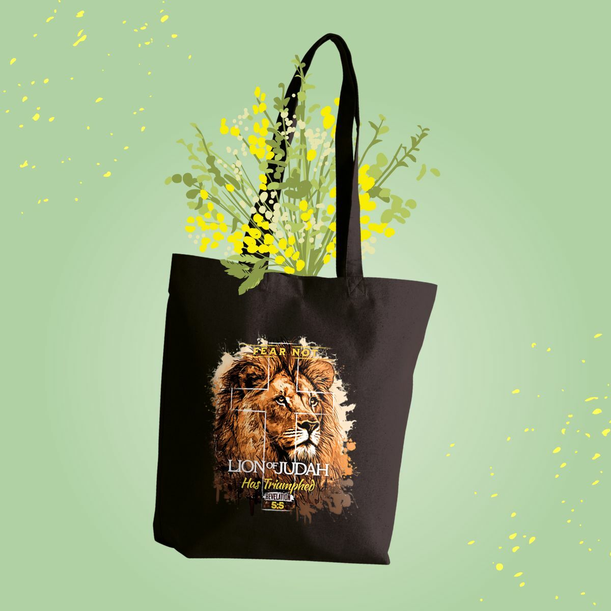 Image front Heavy totebag Premium+ fear not lion of Judas