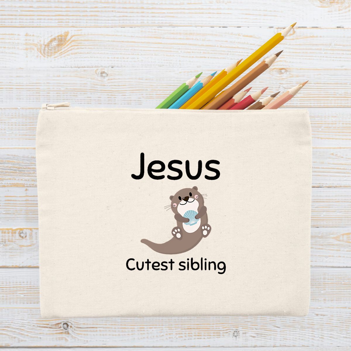 Image front Pencil case Premium+ Jesus's cutest Sibling