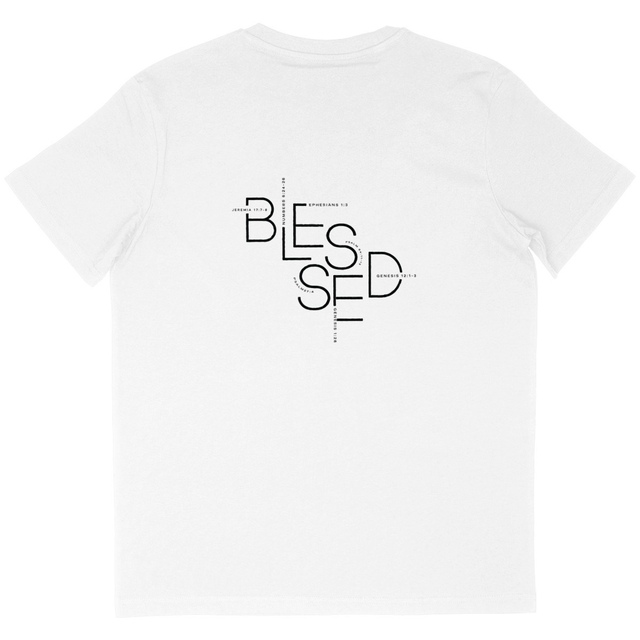 Image back Men's oversized t-shirt - Premium Plus BLESSED