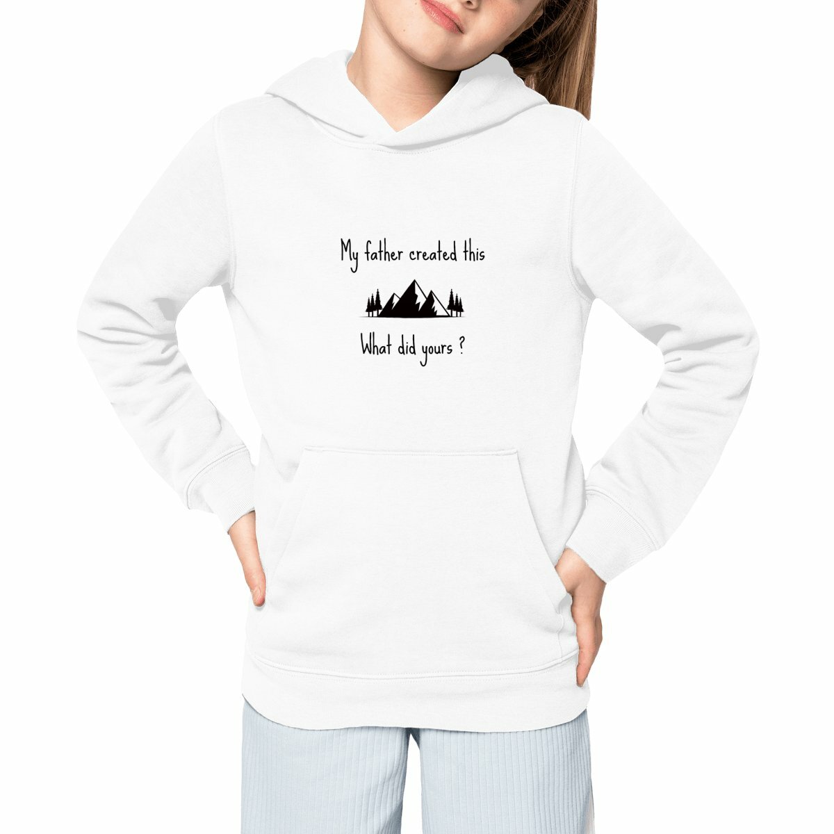 Image front Kids hoodie Premium My Father created this