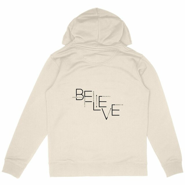 Image back Unisex hoodie - Premium Plus BELIEVE