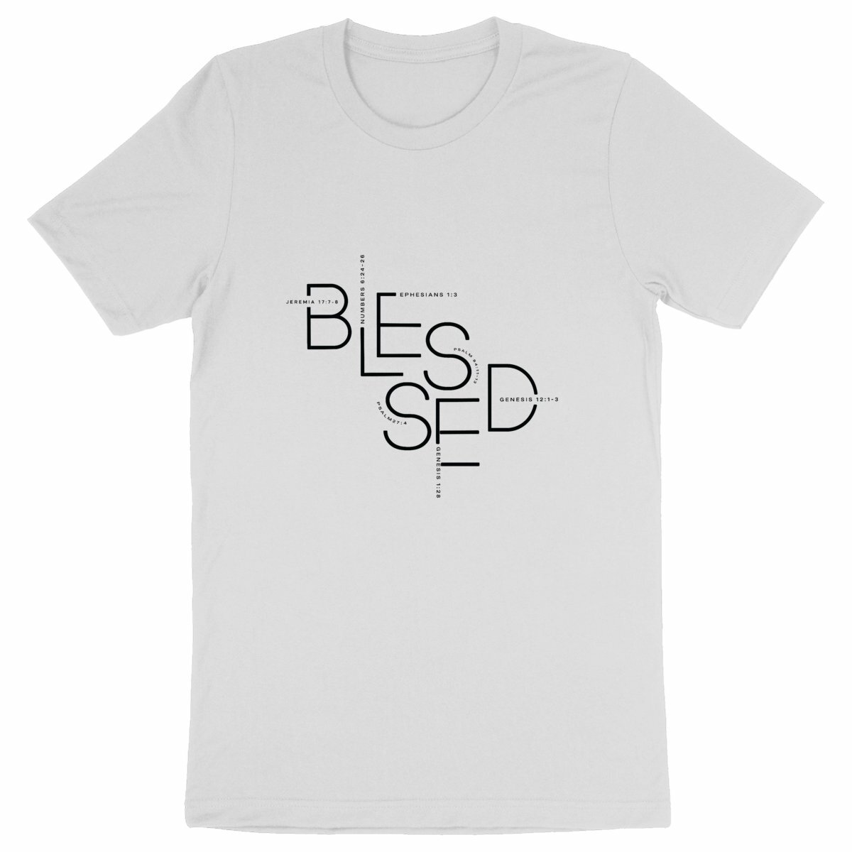 Image back Heavyweight Unisex t-shirt - Premium Plus BLESSED