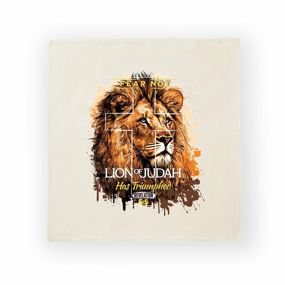 Image back Cushion Cover Premium+ fear not lion of Judas