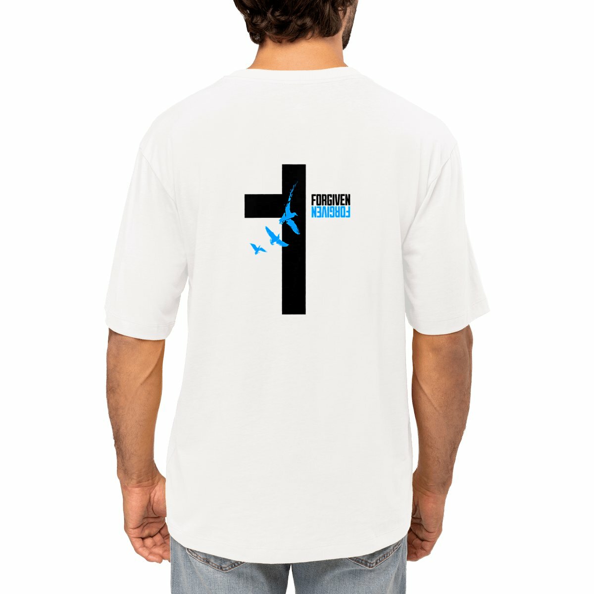 Image front Men's oversized t-shirt premium+ Forgiven