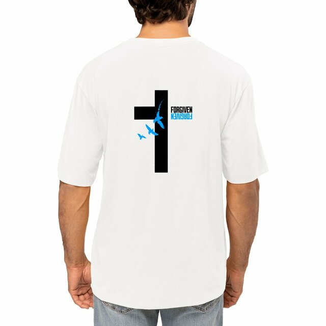Image front Men's oversized t-shirt premium+ Forgiven