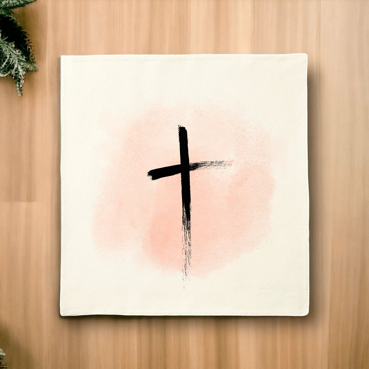 Image front Cushion cover Premium+ one side tache rose croix noire