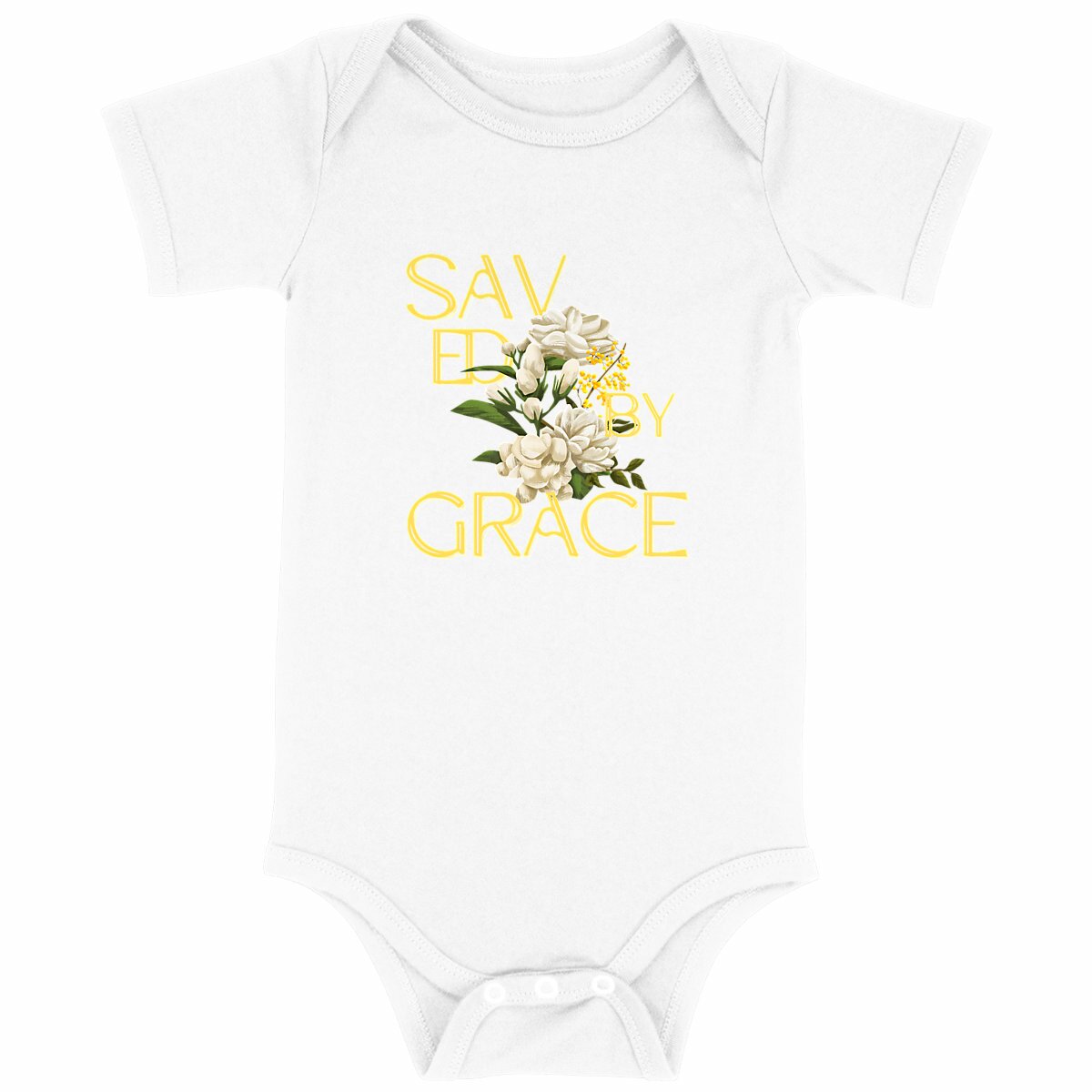 Image back Baby Bodysuit "Saved by Grace"